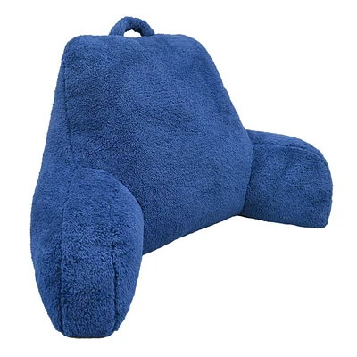 Navy Blue Sherpa Backrest, 13x20