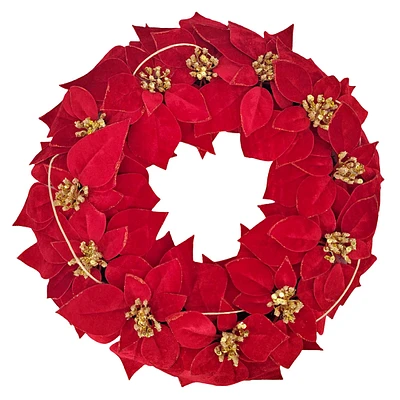 24In Christmas Poinsettia Wreath