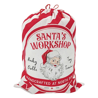 17In X 23In Stripe Santa Gift Sack