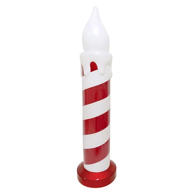 Pre-Lit Peppermint Striped Candle, 42"