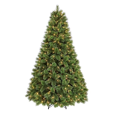 (B30) Pre-Lit Sugar Cashmere Pine Christmas Tree, 7.5'