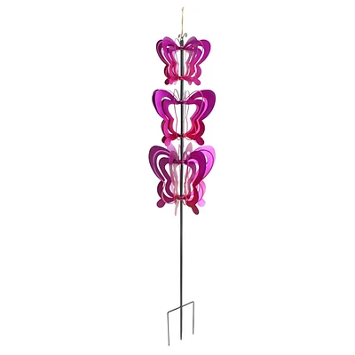 Butterfly Metal Wind Spinner, 48"