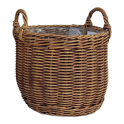 Haven Polyrattan Lined Basket Planter, Medium