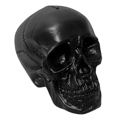 Black Halloween Skull Decor, 6"