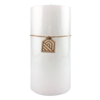 Kyim White Unscented Pillar Candle