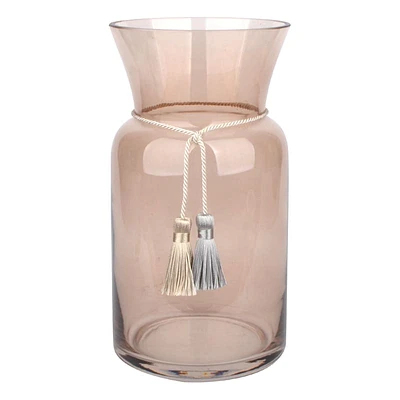 Glass Vase with Tassels