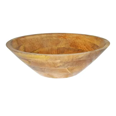 Round Wooden Serving Bowl, Large