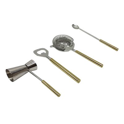 4-Piece Gold Metal Bar Tool Set