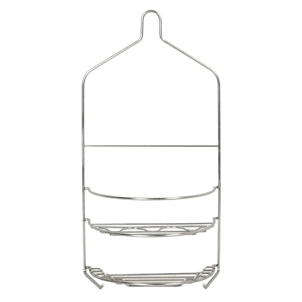 Grey Metal Shower Caddy with Soap Dish, 24.8