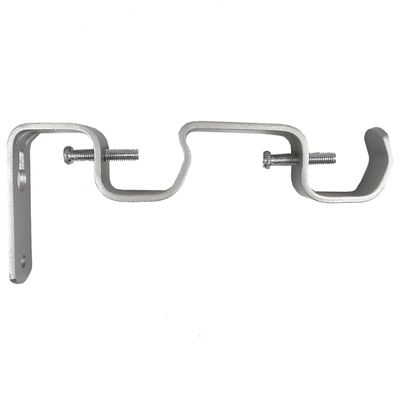 Silver 2-Pack Double Rod Converter Bracket Pair