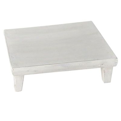 White Wooden Footed Riser, 14x10