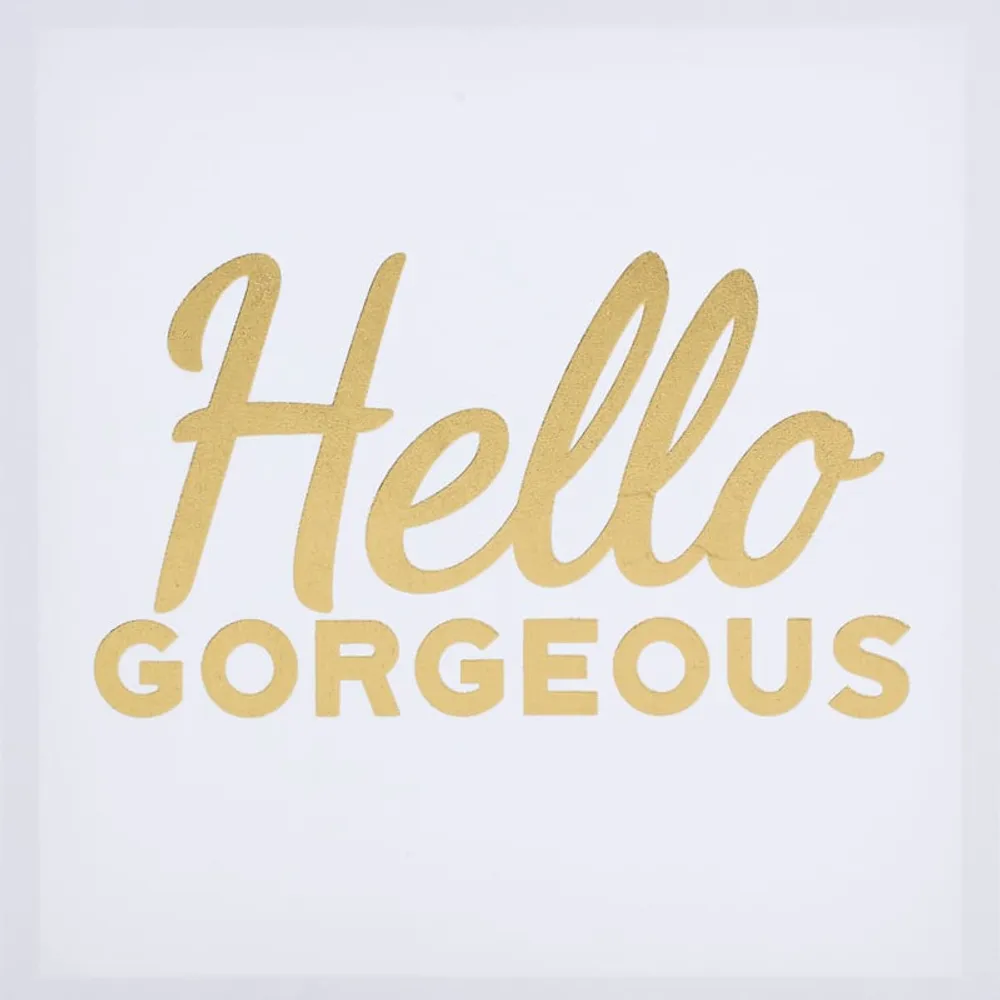 Hello Gorgeous Canvas Wall Sign, 12"