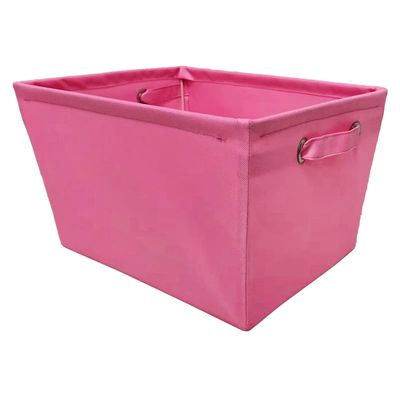 Tapered Fabric/Grommet Tote Pink