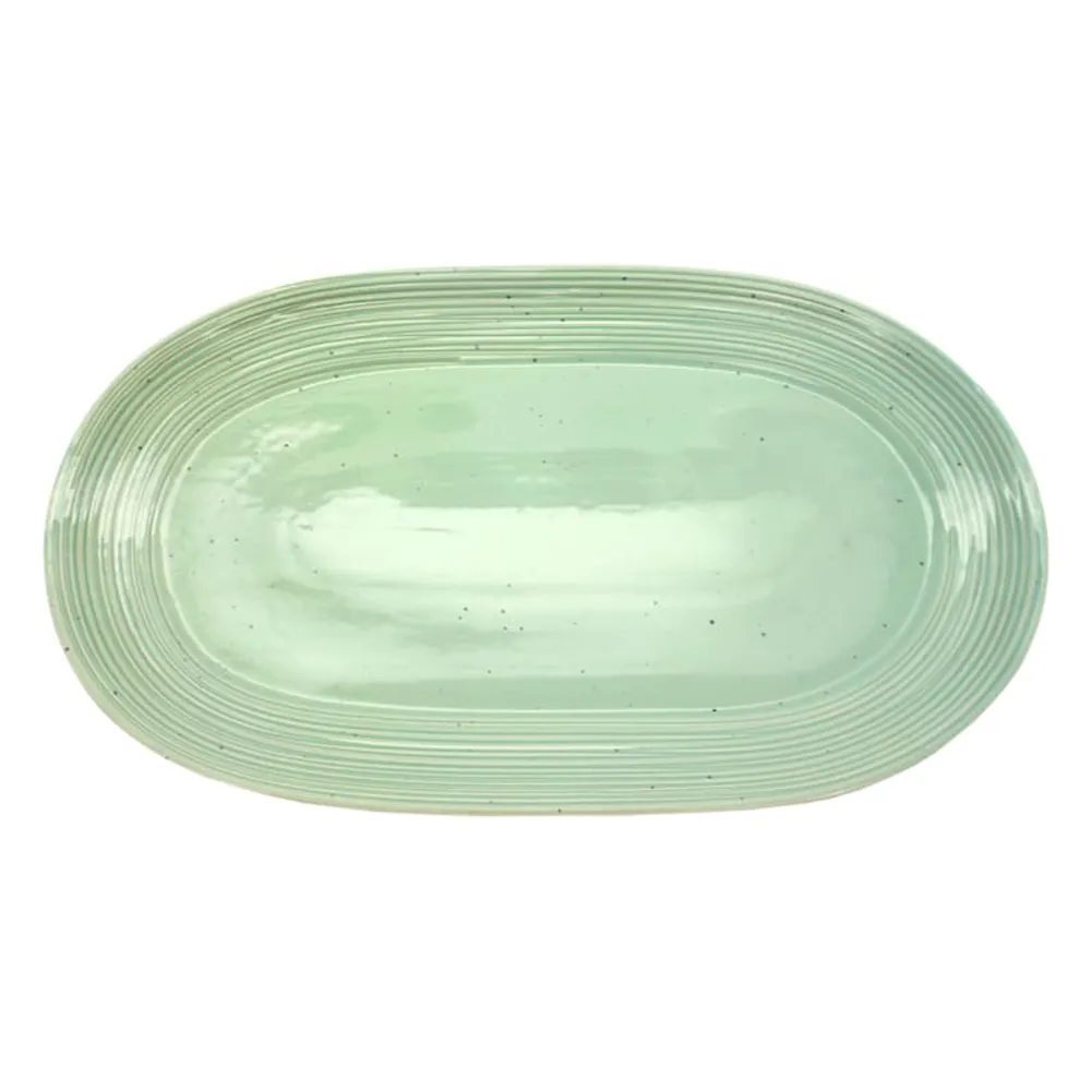 White Glazed Oval Platter, Small