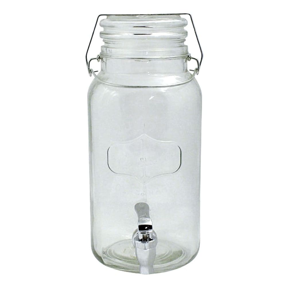 1-Gallon Lancaster Glass Beverage Dispenser with Hermetic Lid