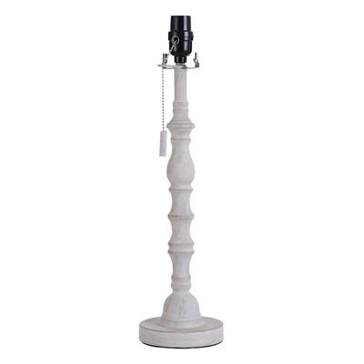 20IN WHITE TURNED TABLE LAMP
