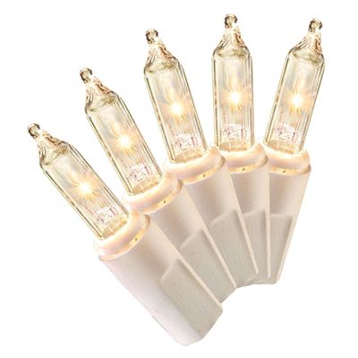 100-Count White On White Wire String Christmas Lights