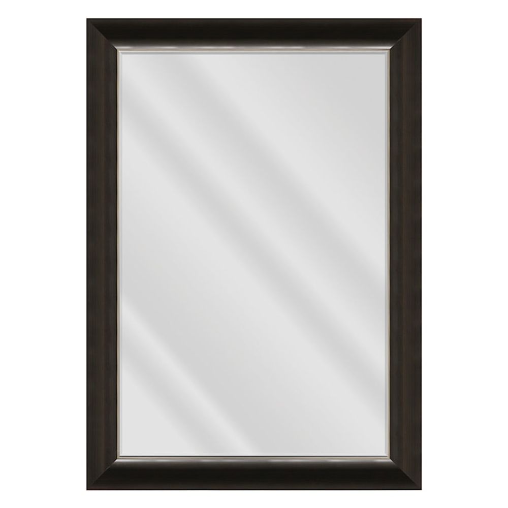 Silver Framed Mirror on Mirror, 33x69