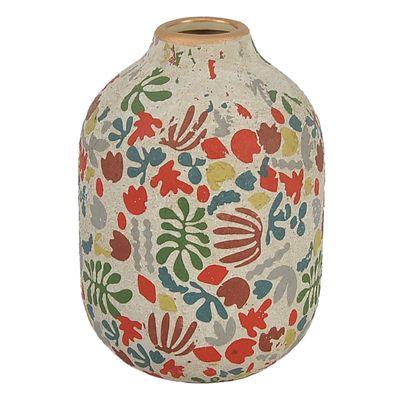 Tracey Boyd Multicolor Floral Ceramic Vase