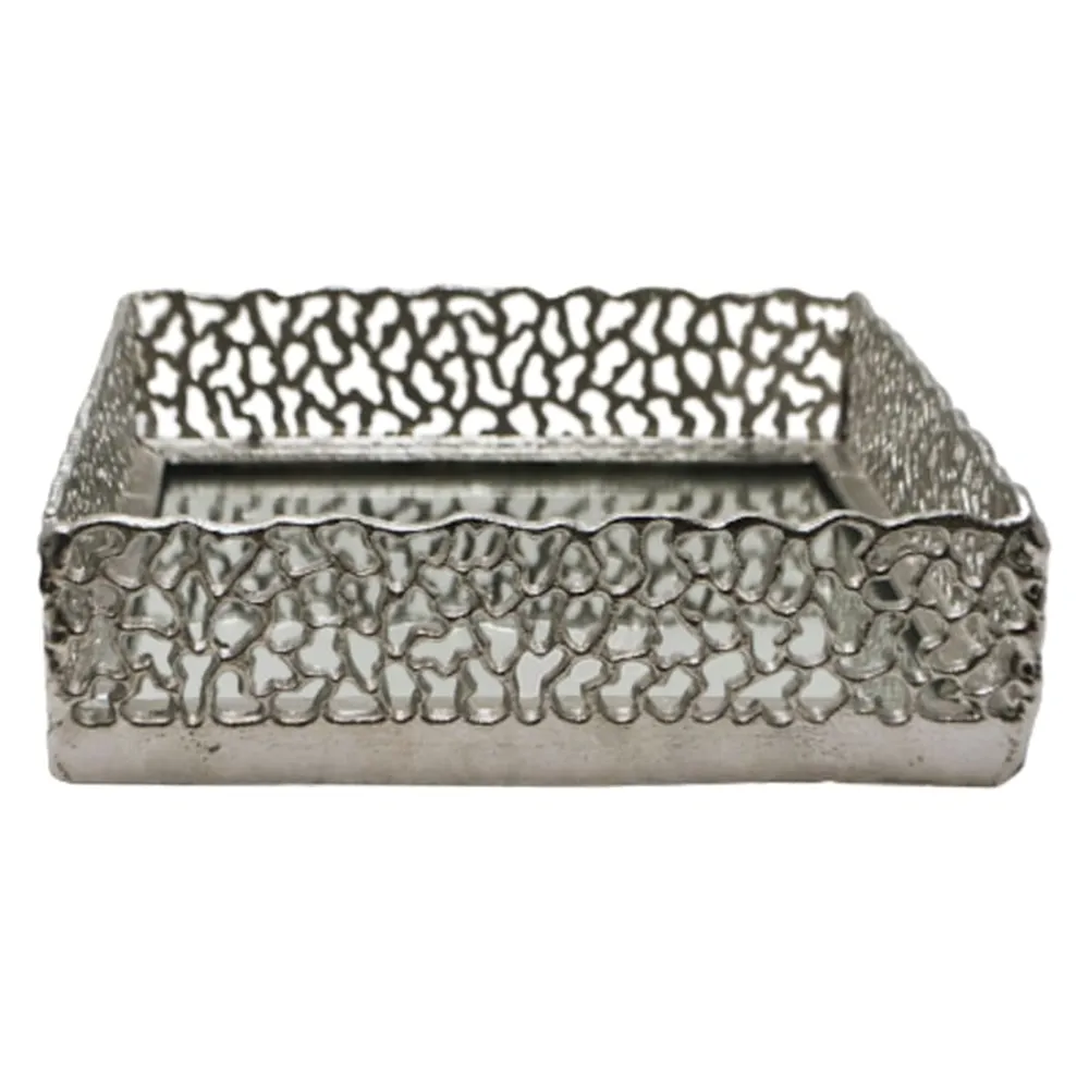 Silver Mirror Decorative Tray