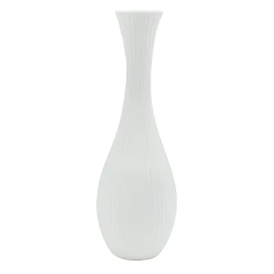 White Faux Wood Vase