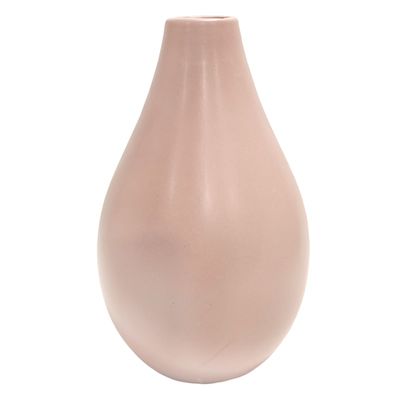 Matte Pink Ceramic Vase, 9"