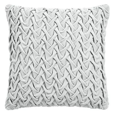Grey Basket Weave Throw Pillow, 18"