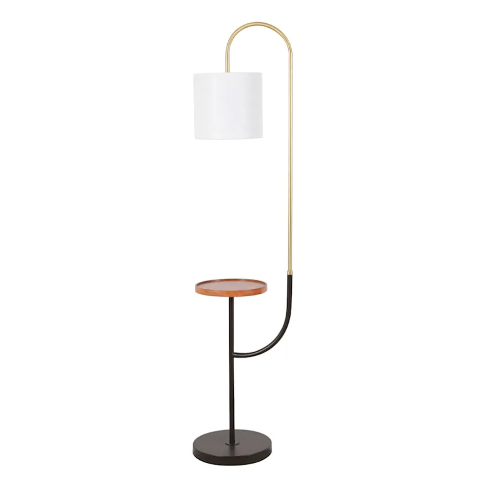 59in. Gold/Bronze Accent Table Floor Lamp