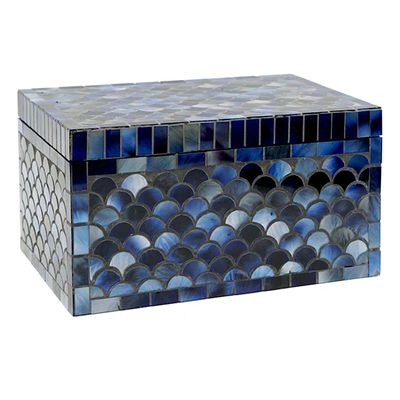 Blue Mosaic Box Decor