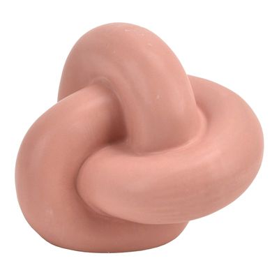 Pink Ceramic Knot Decor, 7"