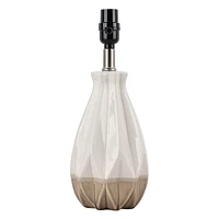 Neutral Faceted Teardrop Accent Lamp, 14"