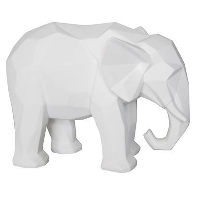 White Elephant Figurine, 8"