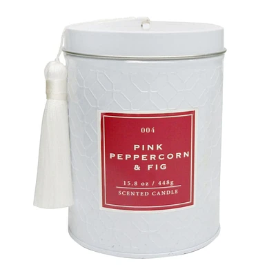 Pink Peppercorn & Fig Scented Tin Jar Candle