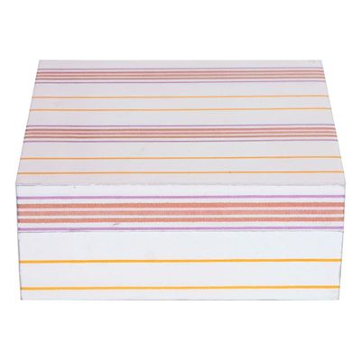 Tracey Boyd Pink Striped Box Decor, 6x5