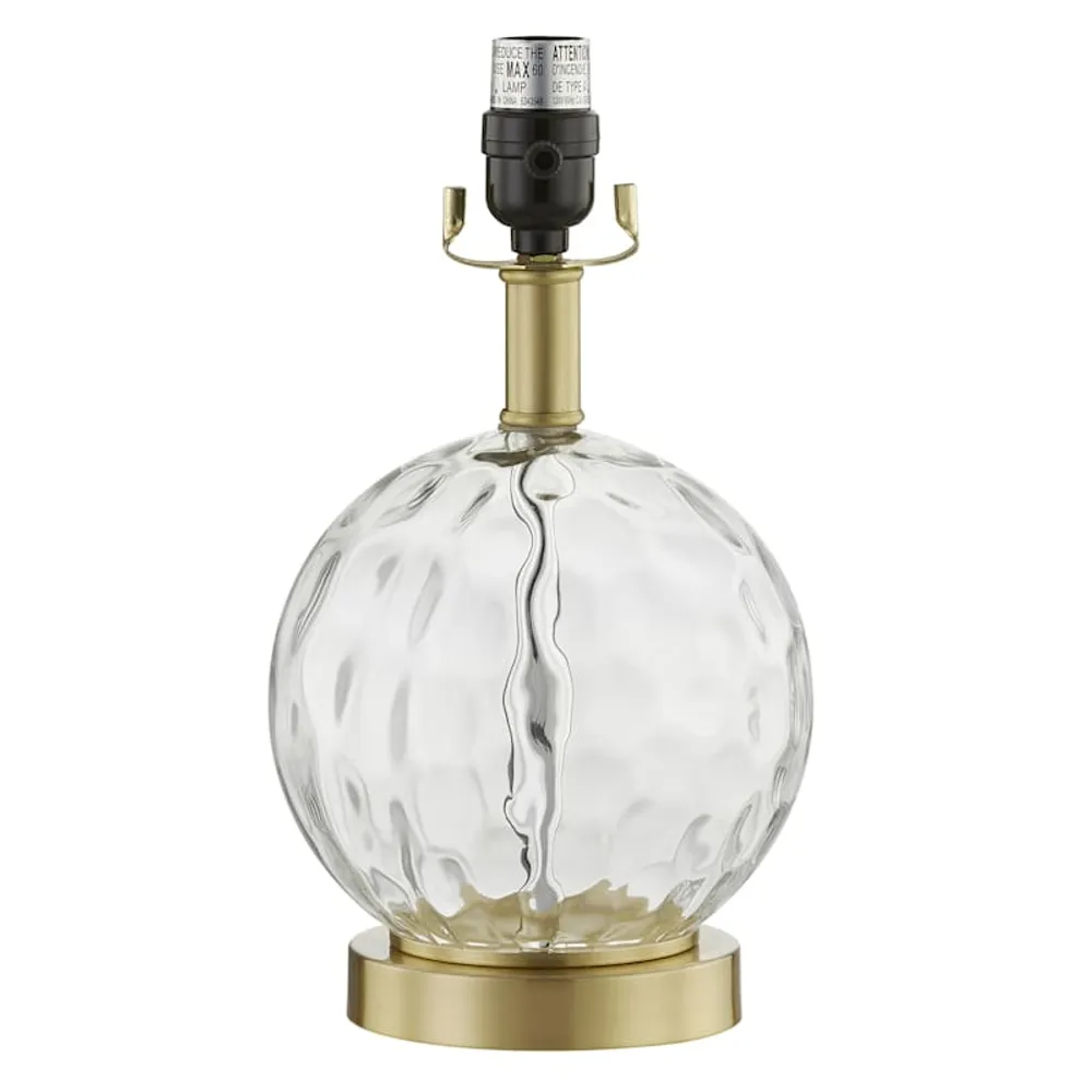 12in. Clear Bubbled Glass Mini Accent Lamp