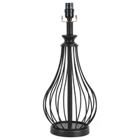 21in. Black Metal Teardrop Table Lamp