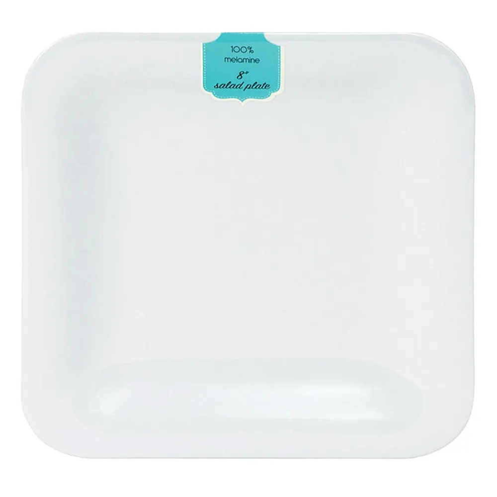 Matte Soft Square Melamine Salad Plate