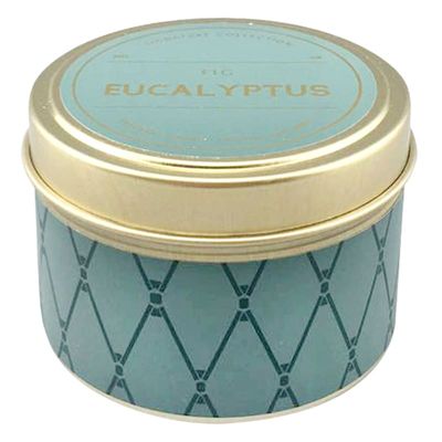 Eucalyptus Fig Scented Tin Jar Candle, 3oz