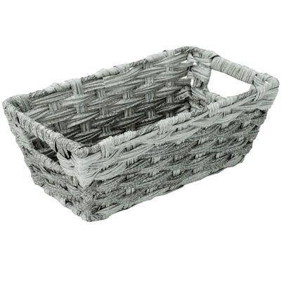 Pe Faux Rattan Shelf Tote
