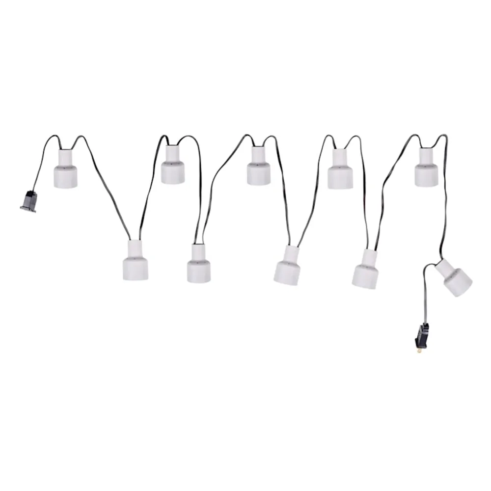 10-Count UL Mini Metal Lantern String Light Set, Black