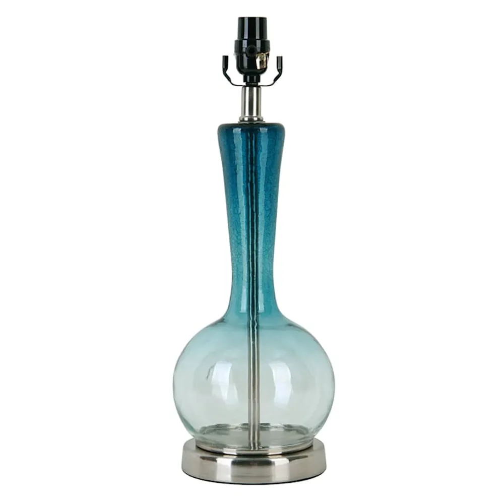 19in. Blue Ombre Glass Table Lamp