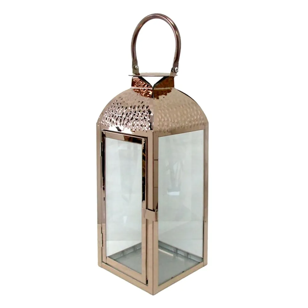 Gold Hammered Metal Lantern