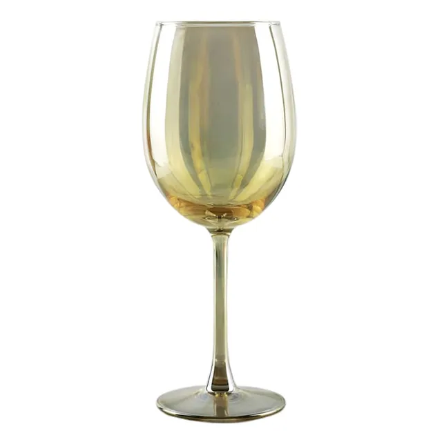 Set of 4 Tri-Color Stemmed Wine Glasses, 15.5oz Sold by at Home