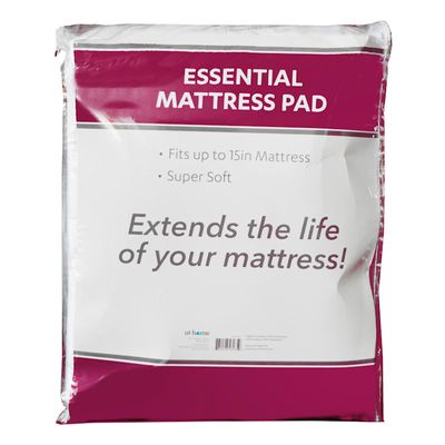 Essentials Embossed Mattress Pad Full