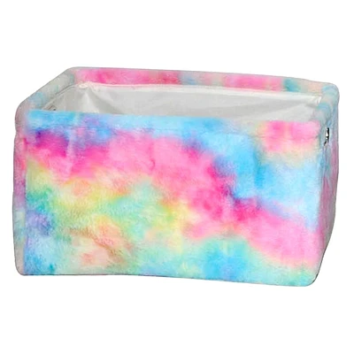 Kids Rainbow Plush Storage Bin