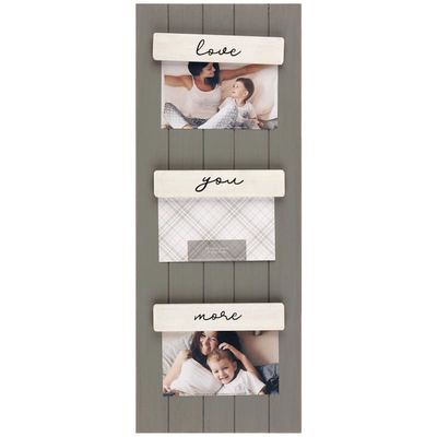 8X22 Grey Plan With White Magnetic Love You More Photo Clips