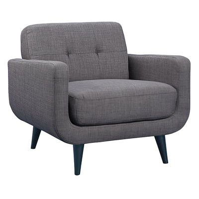 Hadley Charcoal Gray Tufted Back Accent Chair