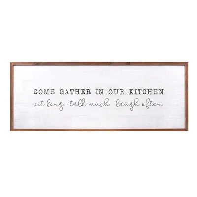 Gather In Our Kitchen Wall Art, 40x15