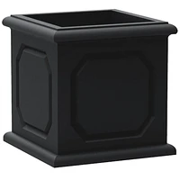 Japi All Weather Proof Black Versailles Cube Outdoor Planter, Medium