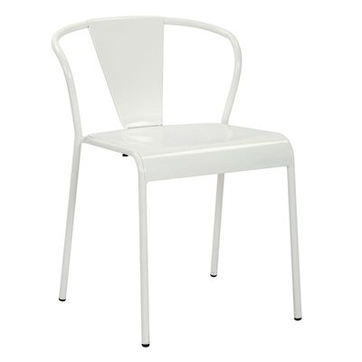 Nova White Metal Dining Chair